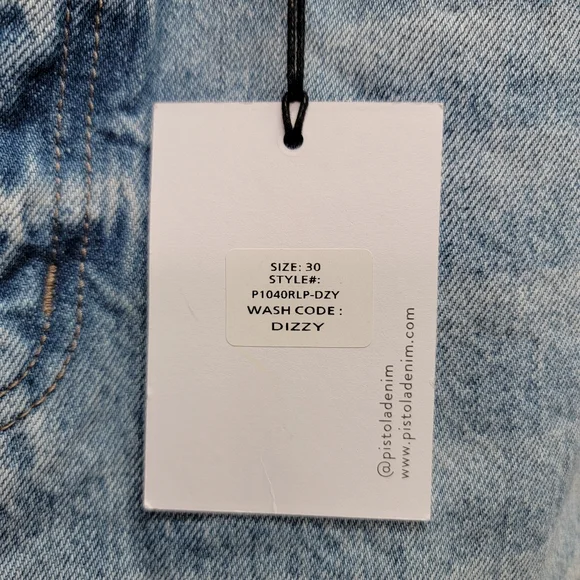 PISTOLA DISTRESSED CUT-OFF DENIM SKIRT, SIZE 30, NWT - Picture 5 of 8